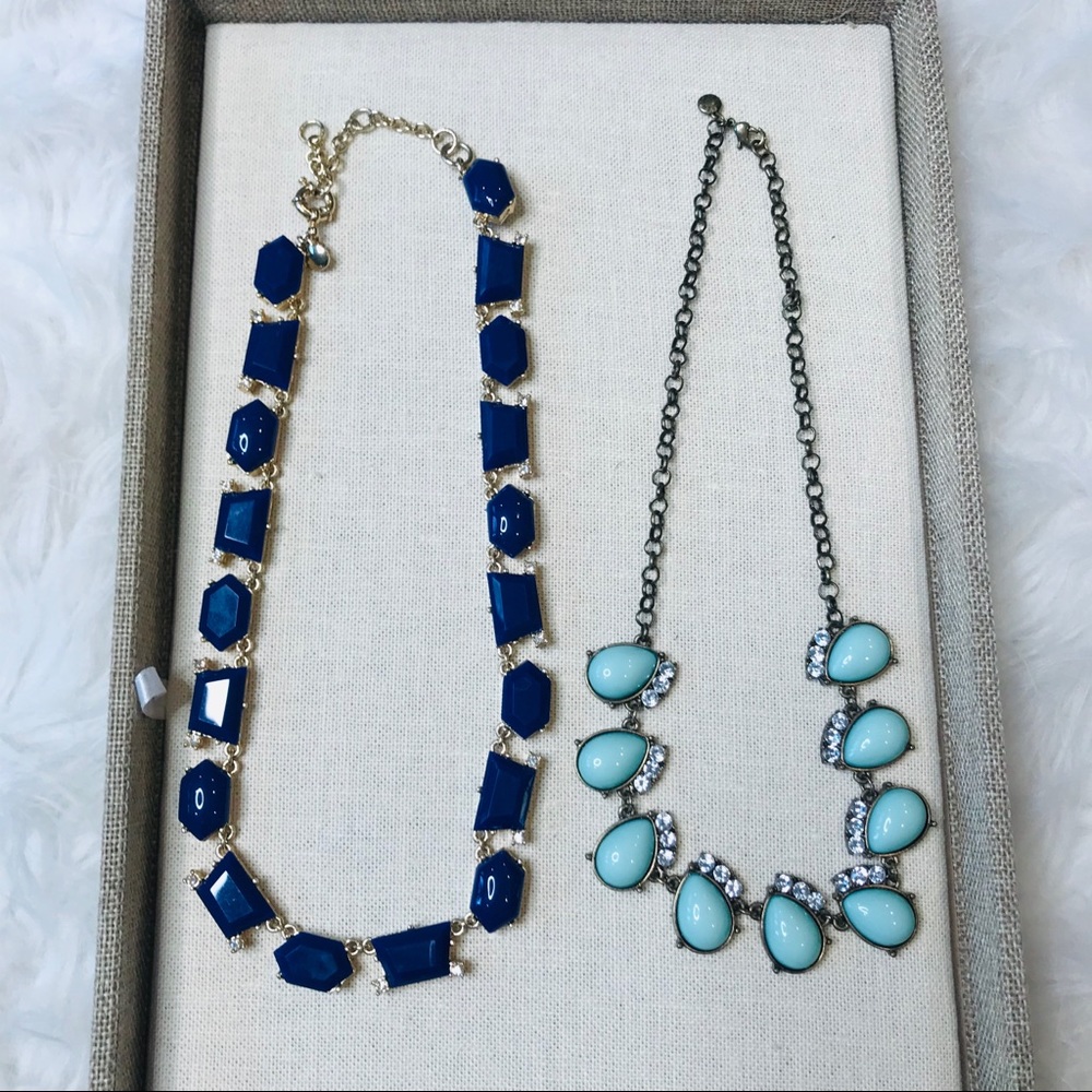 J. Crew Factory Blue Statement Necklace Bundle